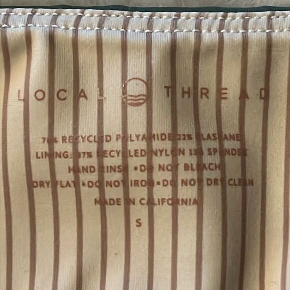 New! LOCAL THREAD Matador One Piece Swimsuit in Aloe Size Small NWT no padding - Picture 8 of 11